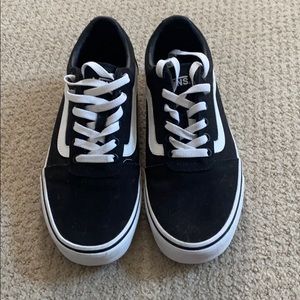 Black and white sneakers